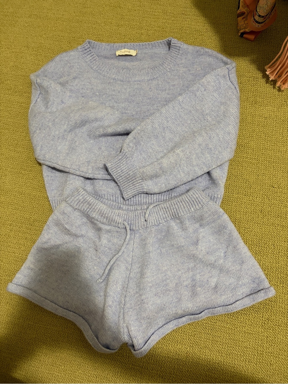 Light purple Women's Knit Sweater and Shorts Set XS/S